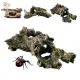 BENEDICT wear-resistant turtle cave hideout decorated with decorations Model simulation Reptile hiding house Terrarium Decoration Resin Reptile Avoid Cave Fish Tank
