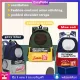EasyMoGo Pet Cat Bag Letter Printing Pet Backpack Breathable Travel Fashion Contrast Color Canvas Backpack Outdoor Travel Pet Carrier Bag