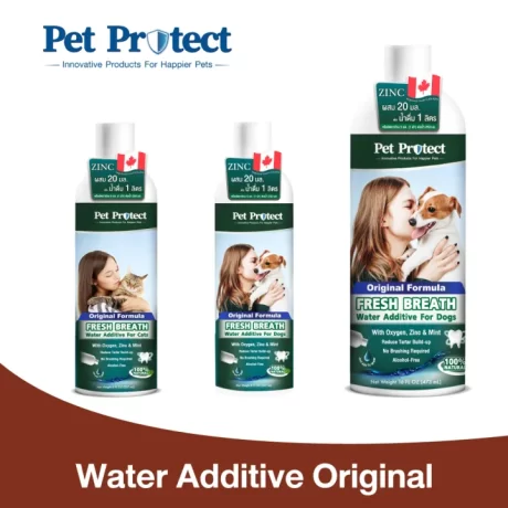 Pet Protect Water Additive Dental Care Original Formula With Oxygen Water, Zinc and Mint For Dogs and Cats