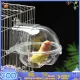 ?Ready Stock?Parrot Bath Tub Bird Shower Box Transparent Bathing Tub External Bath Device Cage Accessories Bird Supplies