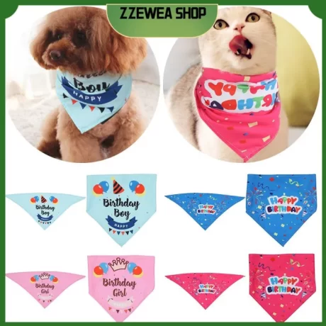 ZZEWEA SHOP Waterproof Printing Triangle Scarf Bibs Pet Neckerchief Neckerchief Dog Bandana Cat Accessories