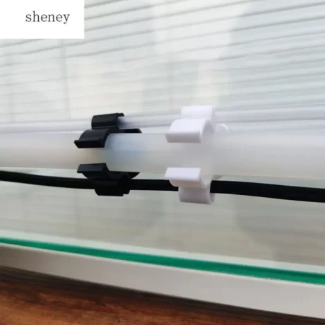 SHENEY Quality Multifunctional ABS Material Cable Storager 2 Slots Organizer Wire Finisher Fish Tank Supplies Suction Cup Clip Tube Buckle