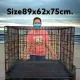 Dog cage, cat cage, turtle cage, pelvic rabbit, large folding steel cage, rust-proof, strong rabbit cage with foldable tray, 89x62x75 cm
