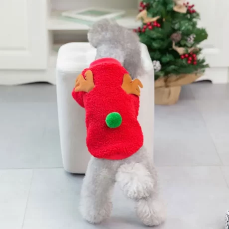 Warm Christmas Dog Clothes Soft Puppy Cat Halloween Costume Pet New Year Winter Coat Outfit Costumes For Small Dogs