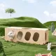 NXSDYM Explore wooden hamster tunnels Natural Nature Funny Hideout Small Animal Toys Exercise in the gym secret secret peek guinea pig