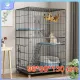 Extra large space Large cat cage, 4 levels, large four levels, cat cage, cat condo, dog cage, rabbit cage, foldable, pet cage There is a mezzanine with stairs.