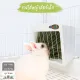 Shobi cage-related grass manger, grass trough, simple design for rabbits, guinea pigs, chinchillas, Shobi, model Shobi5202, rabbit food feeder.