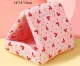 Pink little house, toys, cradle, bed, nest, small pet, size 14*15*13 cm
