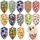 DOGLEMI Shop[Ready Stock] Pet Cute Flower Triangle Scarf Bibs Bandanas Saliva Towel Pets Accessories For Small Medium Large Dogs Cats