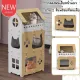 CatHoliday, square cat claw rain box, 2-story house with claw rain, cat bed, cat scratching post.