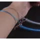 Stretchable strap for attaching to bird's leg Blue bird leash, TPU plastic material + steel wire, maximum stretchable length.