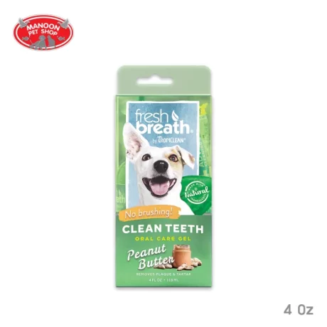 [MANOON] TROPICLEAN Fresh Breath Gel 4 oz. (Peanut Butter)