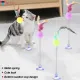 BETOP 1pc Feather Ball Spring Cat Toy Suction Cup Multicolored Cat Teaser Wand Pet Interactive Toys Cat Scratcher Toys Supplies Random Color