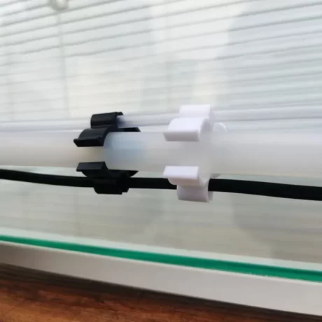 TEMPLE Multifunctional Black/White Organizer Cable Storager Hose Pump Fixed 2 Slots Suction Cup Clip Fish Tank Supplies Wire Finisher Tube Buckle