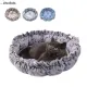 SHUSHABA Plush Winter Cat Kennel Cloth Soft Cat Soft Bed Pet Accessories Round Cat Pumpkin Nest Kitten