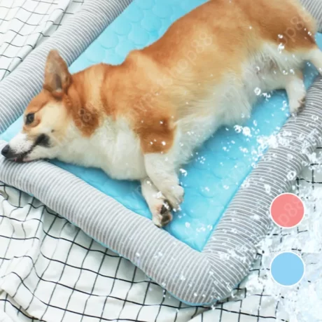 Winky Wink 🐻Pet Cooling Mat Pet Summer Cooling Pad Ice Silk Cooling Mat for Dog & Cat Breathable and Comfortable 2 Colors Multi-size