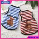 Cartoon Bear Dog Clothes Cute Cotton Pet Striped Bear T-Shirt Striped Bear Vest for Puppy Small and Medium Dog Shih Tzu XS-XXL