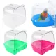 FG Hanging Parrot Shower Bird Bathtub Cube Parrots Bath Box Cage for Little Bird Canary Budgerigar Cockatiel Lovebird