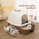 Petcho Cat Litter Box with Lid, Enclosed Cat Potty, Top Entry Anti-Splashing Cat Toilet, Easy to Clean Including Cat Litter Scoop