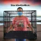 60x42x48 cm medium duty stainless steel folding dog cage, rabbit cat cage with tray