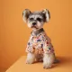 zhongku Summer Dog Clothes Thin Breathable Poodle Shirt Graffiti Sketchy Flowers Fashionable Pet Tops