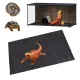 NXSDYM cutable mat for reptiles, black, black, foldable, turtle shaped mat, really usable. Absorbs water well Reptile equipment for snakes