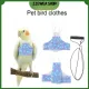 ZZEWEA SHOP Blue Five-pointed Star Pattern Parrot Clothes Soft and Skin Friendly Polyester Cotton Bird Harness Flight Suit Costume Practical Pet Bird Clothing Parrot