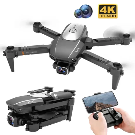KUX Mini RC Profesional 4K HD Dual Camera Helicopter Air Pressure Altitude Hold Foldable With Camera For Boys