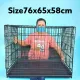 Folding stainless steel cage 76x65x58 cm.