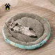 JNFGTV Round Warm Cat Mat Comfortable Soft Cat Sleeping Bed Puppy Cushion Mat Wear Resistant Kitten Cushions Basket For Dogs Cats Puppy