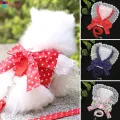 BE TOP Lace Sweet Bow Chest Harness Leash Lace Cute Accessories Puppy Dogs Cats Soft Adjustable Harness Collar Hand Strap for Dogs Pets Supplies