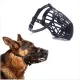 Samurry black adjustable basket mouth muzzle cover for dog training bark bite chew control