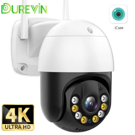 8MP 4K HD IP Camera Outdoor WiFi PTZ Camera 5MP H.265 Wireless Surveillance Security CC 1080P AI Tracking P2P Onvif iCsee APP