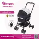 Compet - Japanese Premium Pet Stroller, Dog Stroller, Cat Stroller// [milimili α S] - Navy Stars รถเข็นสุนัข แมว รุ่นมิลิมิลิ อัลฟา เอส - เนวี่ สตาร์