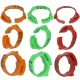 Chicken leg rings, fighting cock leg rings, chicken leg sleeves, diameter 1.8-2.4 cm, can be opened wide, set of 10 pieces, beautiful colors, animal house, equipment