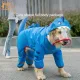 FANQIEBUL Golden dog raincoat Waterproof four feet of medium and large dogs All-inclusive rainy clothes Labrador pet poncho Pet raincoat