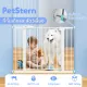 PetStern Baby and Pet Gate Easy Install High Walk Thru Gate Wall Cups and Mounting Kit,Wide Safety Pet Gates for Dogs, White