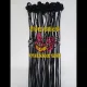 Rope for tying the legs of chickens, Bantam chickens, Tang chickens, pack of 1 line (black B), approximately 1 meter long, with steel swivel, good quality rope, tough, durable.