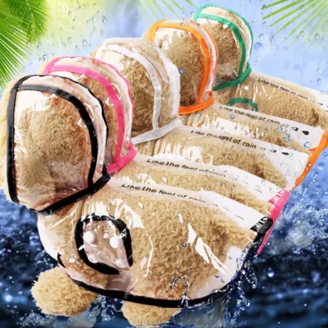 Lovinland Pet Waterproof Dog Raincoat with Hood Transparent Cat Puppy Rain Coat Jacket Clothes for Small Medium Large Dogs Pet Supplies