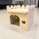 Wooden house for hamsters, squirrels, sugar, birds. Size: width 13 cm., length 14.5 cm., height 13 cm.
