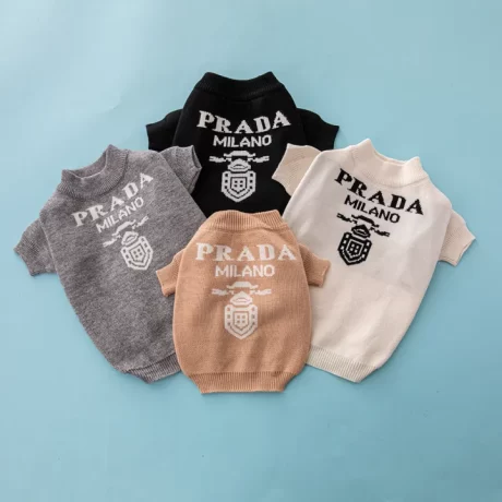 AuntieCindy Tide Brand Dog Clothes Cat Knitted Coat High Elastic Poodle Sweater Breathable Shihtzu French Bulldog Costume