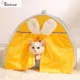NANRUO Thicken Winter Warm Cat House Non-slip Plush/Cloth Kitten Sleep Kennel Pet Sleeping Bed Semi-closed Cat Sleeping Cave Winter