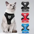 🐱 🐶 Adjustable, suitable for pets, dogs and cats, vest, harness, reflective polyester mesh.