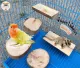 Wooden stand, log for teeth sharpening, attached to the cage, for chewing and polishing teeth, for standing parrots, squirrels, sugar hamsters, available in many sizes. No color coating