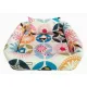 Take me pet bed, dog bed, cat bed, plus 1 pillow, square shape with edges, size 48?48cm., height 15cm, blue flower pattern.