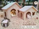 Wooden pet house, bed, 2 entrance doors, guinea pigs, hedgehogs, hamsters, no coating. Just the right size, wide entrance.