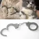 Funny Cat Handcuffss Stainless Steel Pet Toy Handcuffss Mini Pet Handcuff Suitable For Most Small Increase The Relationship With Increase The Fun Of Life