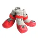 huanhuang® 4Pcs/Set Outdoor Indoor Anti-slip Silicone Sole Pet Dog Puppy Cat Boots Socks Red