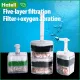 HATELI Corner Filter Bio Sponge Ceramic Air Pump Driven for Fry Shrimp Fish Tank Aquarium