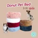 Pet donut bed, fluffy, soft and comfortable to sleep on, dog bed, cat bed, Fur Bed